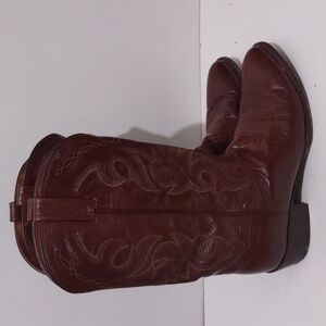 Vintage Dan Post Marlboro Leather Cowboy Western Rancher Mens Boots Size 12 2111